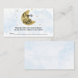 Tarjeta De Recepción Sobre la luna | Boys Baby Shower Diaper Raffle