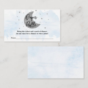 Tarjeta De Recepción Sobre la luna   Boys Baby Shower Diaper Raffle Enc