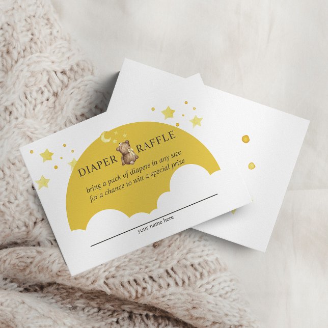 Tarjeta De Recepción Sobre la luna Chica Teddy Oso Raffle Amarillo (Subido por el creador)