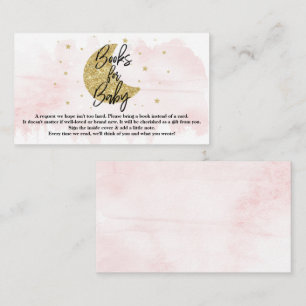 Tarjeta De Recepción Sobre la luna   Chicas Libros Baby Shower Para Beb