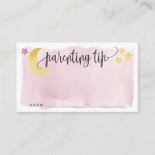 Tarjeta De Recepción Sobre la luna, consejo para padres rosados Jar Adv