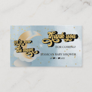 Tarjeta De Recepción Sobre la Luna   Estrella Baby Shower   Agradecimie