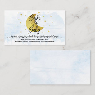 Tarjeta De Recepción Sobre la luna Libros Baby Shower Para Niños
