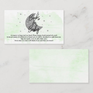 Tarjeta De Recepción Sobre la luna   Libros Neutrales De Baby Shower Pa
