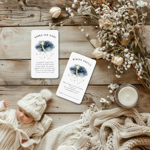 Tarjeta De Recepción Sobre las estrellas del oro de la luna Baby Shower