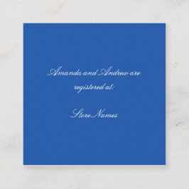 Tarjeta De Recepción Sobre para Baby Shower Azul y Blanco con Chinoiser