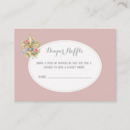 Tarjeta De Recepción Sobre para rifa de pañales Fleur de Lys Baby Showe