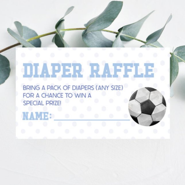 Tarjeta De Recepción Soccer Ball Sports Baby Shower Diaper Raffle (Subido por el creador)