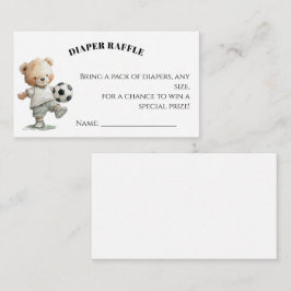 Tarjeta De Recepción Soccer Diaper Raffle Card | A Little All-Star