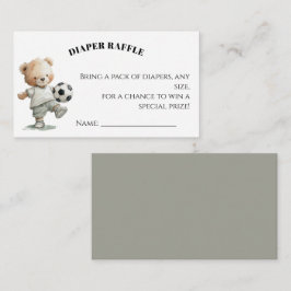 Tarjeta De Recepción Soccer Diaper Raffle Card | A Little All-Star