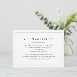 Tarjeta De Recepción Sofisticadas y minimalistas habitaciones para boda