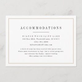 Tarjeta De Recepción Sofisticadas y minimalistas habitaciones para boda