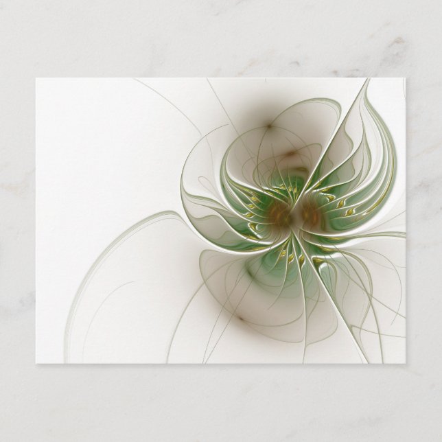 Tarjeta De Recepción Soft and tenderness fractal fantasy flowers  (Anverso)