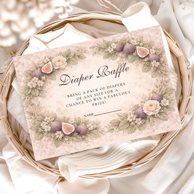 Tarjeta De Recepción Soft Fig Garden Storybook Diapper Raffle (Subido por el creador)