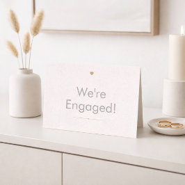 Tarjeta De Recepción Soft Neutral Engagement Reveal Enclosure Card