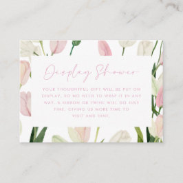 Tarjeta De Recepción Soft Pink Tulip Bridal Shower Display Shower