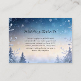 Tarjeta De Recepción Soft Winter Daydream Enclosure Cards