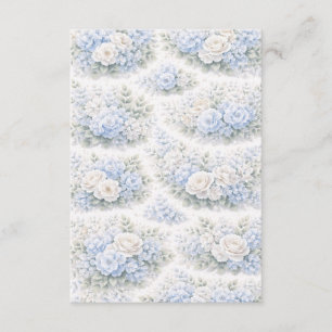 Tarjeta De Recepción SoftBlue Patrón Floral Botánico Romántico Elegante