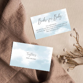 Tarjeta De Recepción Solicitar libros de nubes grises para la ducha de