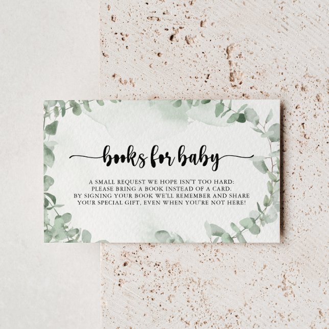 Tarjeta De Recepción Solicitud clásica de Baby Shower de Eucalyptus (Subido por el creador)