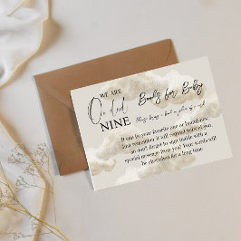 Tarjeta De Recepción Solicitud de Baby Shower Cloud Nueve Beige Sky
