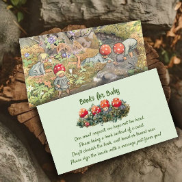 Tarjeta De Recepción Solicitud de Baby Shower Cute Mushroom Woodland