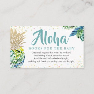 Tarjeta De Recepción Solicitud de Baby Shower de Aloha Tropical Pineapp