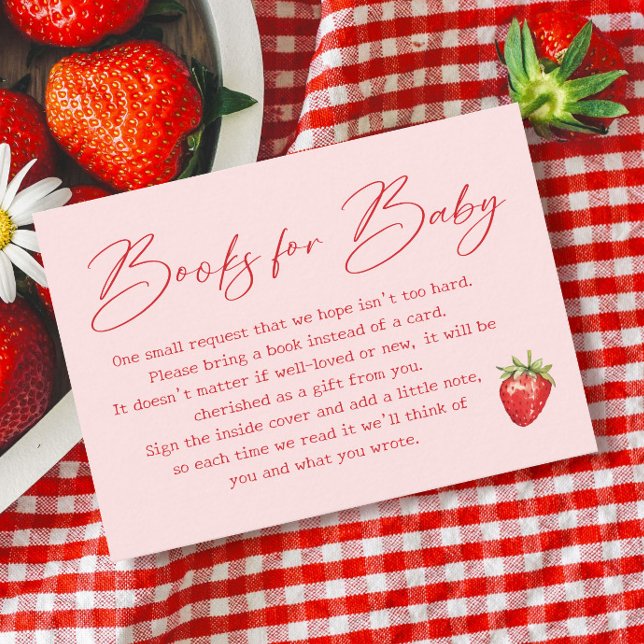 Tarjeta De Recepción Solicitud de Baby Shower de Berry Sweet Strawberry (Subido por el creador)