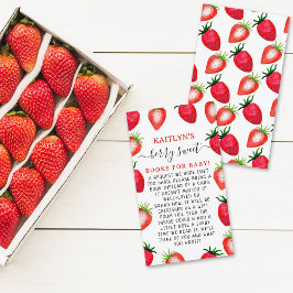 Tarjeta De Recepción Solicitud de Baby Shower de Berry Sweet Strawberry