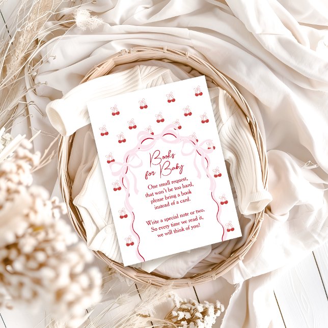 Tarjeta De Recepción Solicitud de Baby Shower de cerezo en la parte sup (Subido por el creador)