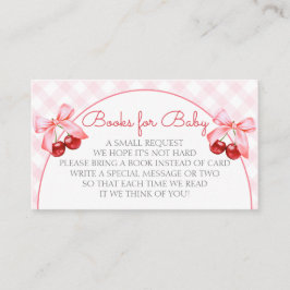 Tarjeta De Recepción Solicitud de Baby Shower de Cherry Pink Bow