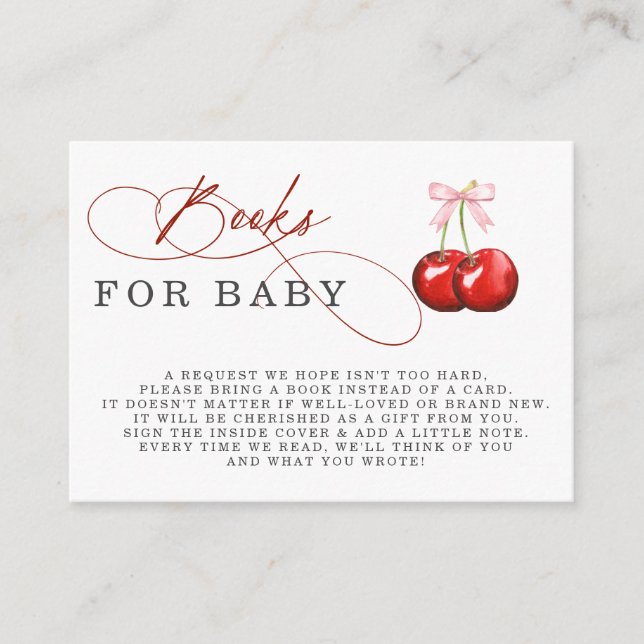 Tarjeta De Recepción Solicitud de Baby Shower de Coquette Cherry Pink B (Anverso)