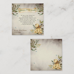 Tarjeta De Recepción Solicitud de Baby Shower de Cute Woodland Teddy Be