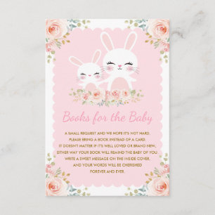 Tarjeta De Recepción Solicitud de Baby Shower de de Girly Pink Bunny Ra