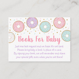 Tarjeta De Recepción Solicitud de Baby Shower de Donut Pink Gold Pastel