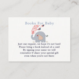 Tarjeta De Recepción Solicitud de Baby Shower de elefante azul lindo