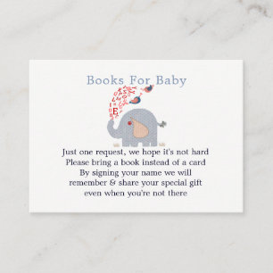 Tarjeta De Recepción Solicitud de Baby Shower de elefante azul lindo