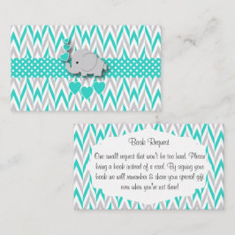 Tarjeta De Recepción Solicitud de Baby Shower de Elefante Turquesa y Gr