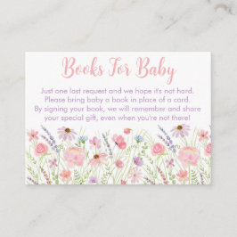 Tarjeta De Recepción Solicitud de Baby Shower de Flor Silvestre Pastel