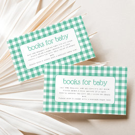 Tarjeta De Recepción Solicitud de Baby Shower de Mint Green Gingham