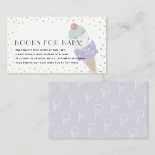 Tarjeta De Recepción Solicitud de Baby Shower de Purple Ice Cream Gold