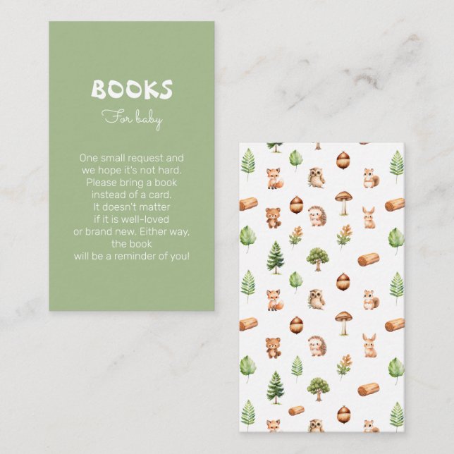 Tarjeta De Recepción Solicitud de Baby Shower de sabio verde puro (Anverso / Reverso)