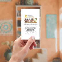 Solicitud de Baby Shower del desierto de Motohome 