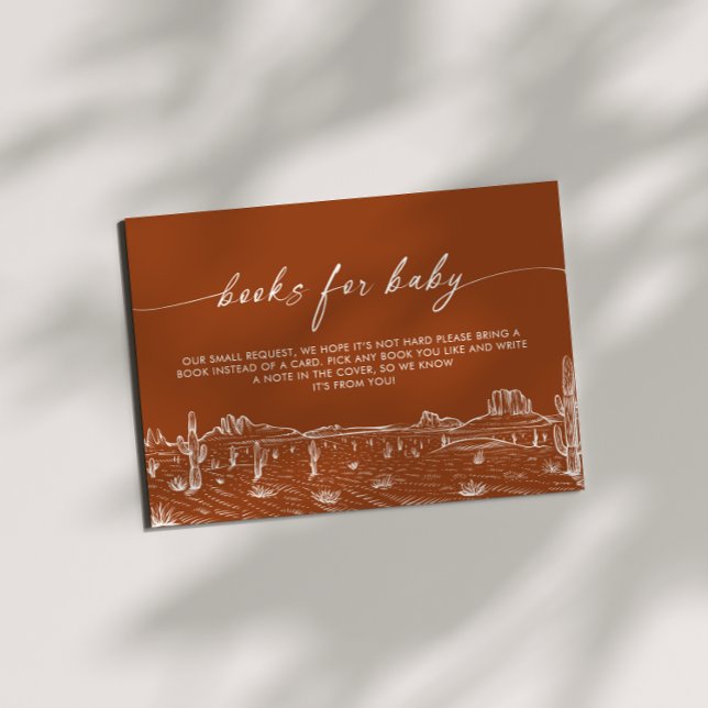 Tarjeta De Recepción Solicitud de Baby Shower del Desierto de Terracott (Subido por el creador)