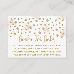 Tarjeta De Recepción Solicitud de Baby Shower Gold Twinkle Star