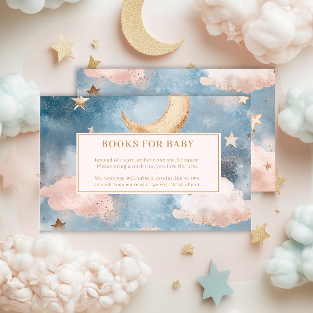 Tarjeta De Recepción Solicitud de Baby Shower para el libro de lunas y  (Subido por el creador)