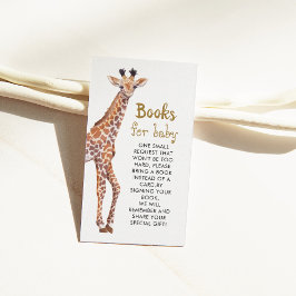 Tarjeta De Recepción Solicitud de Baby Shower para libro de Baby Giraff