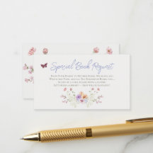 Solicitud de Baby Shower para libro de flores silv