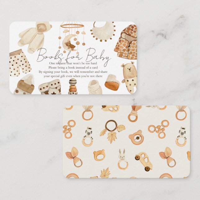 Tarjeta De Recepción Solicitud de Boho Clothes Nursery Baby Shower Book (Anverso / Reverso)