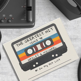 Tarjeta De Recepción Solicitud de canción de Boda de Cassette Retro Gre